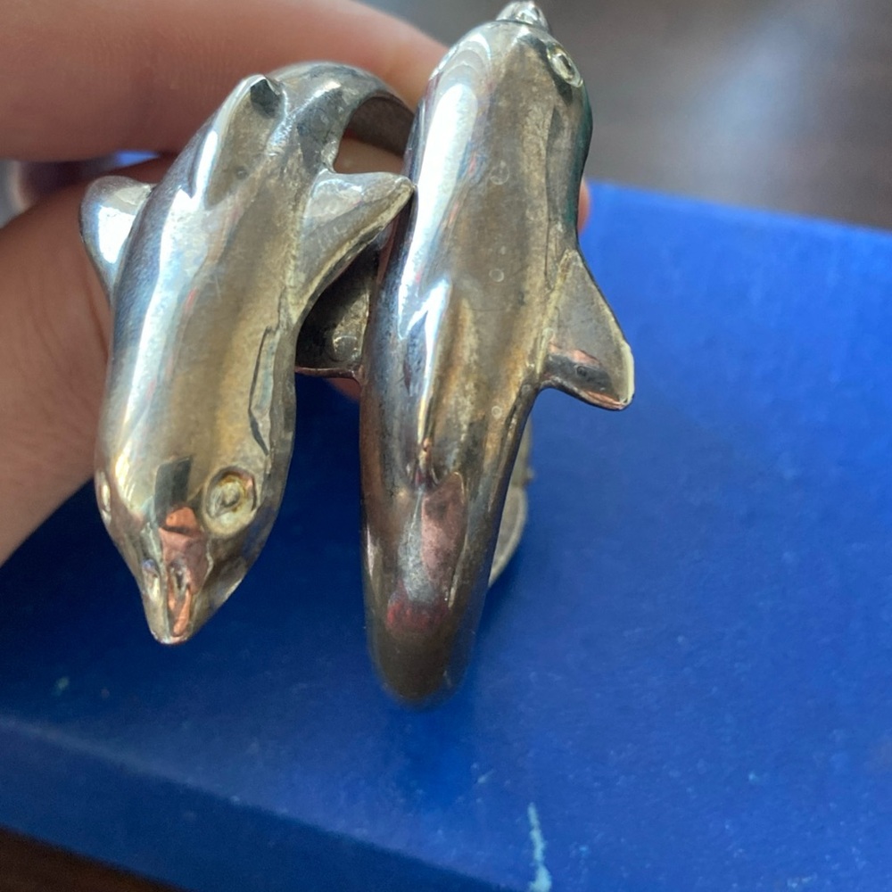 Silver color Dolphin Aquarium Ornament